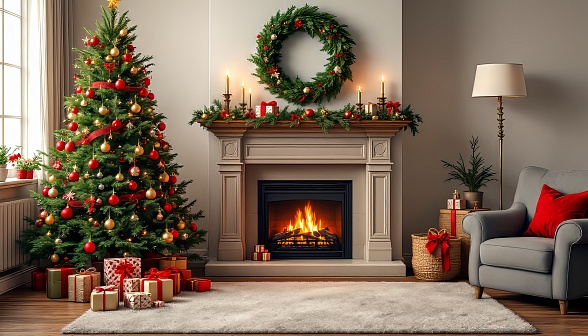 Cozy fireplace pattern