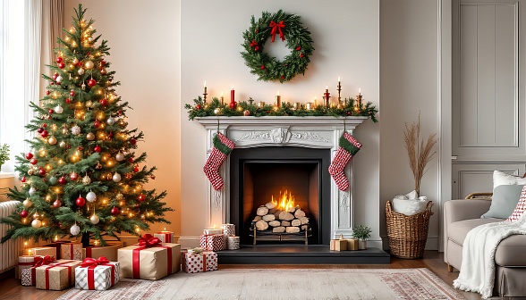Cozy fireplace pattern