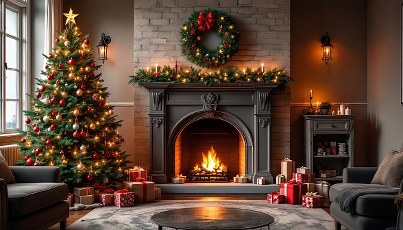 Cozy fireplace pattern